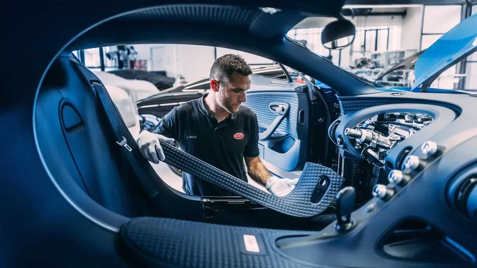 interior of Bugatti Centodieci. It takes 16 weeks to assemble