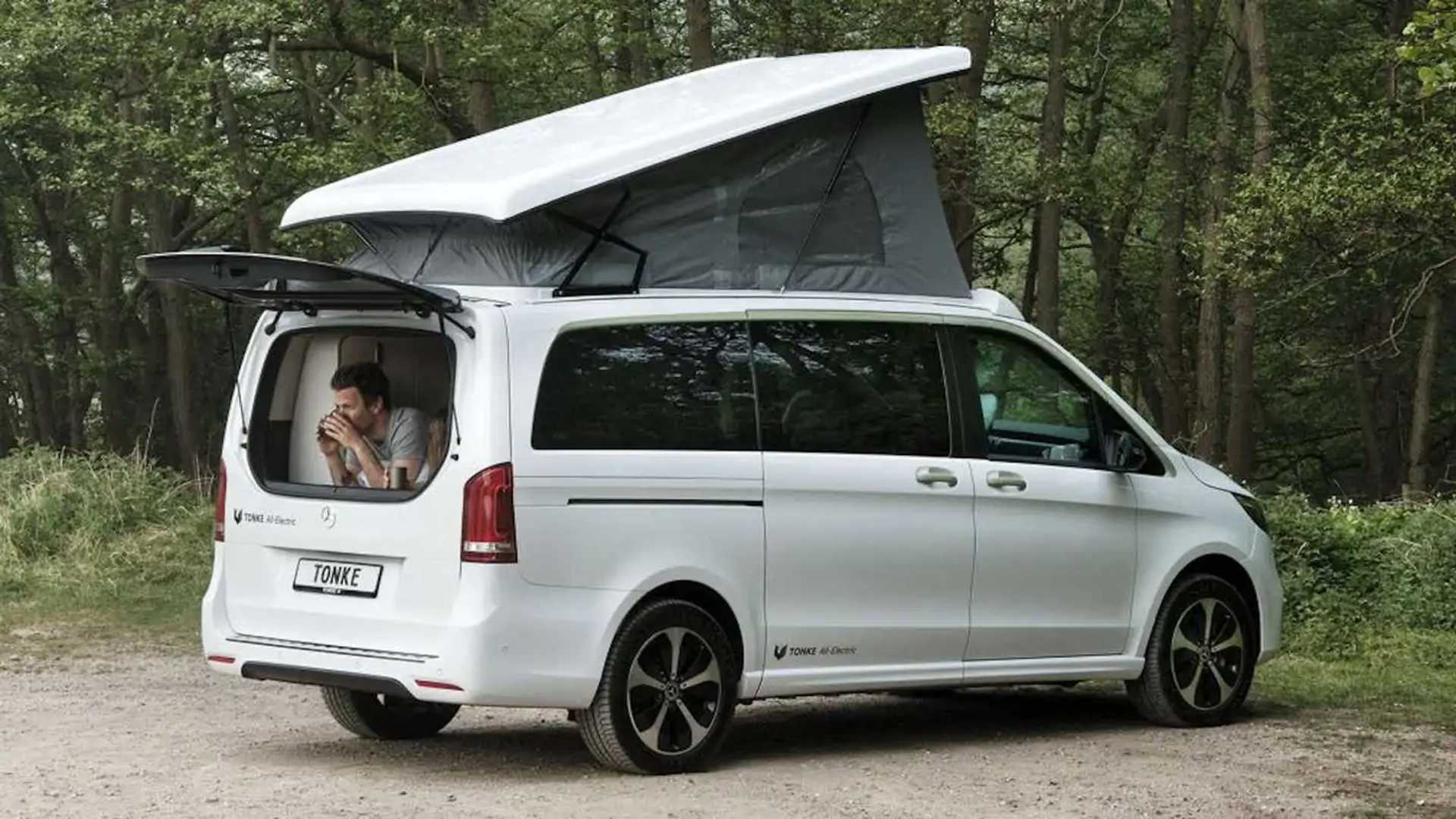 Mercedes-Benz EQV gets all-electric, pop-up camper van upfit