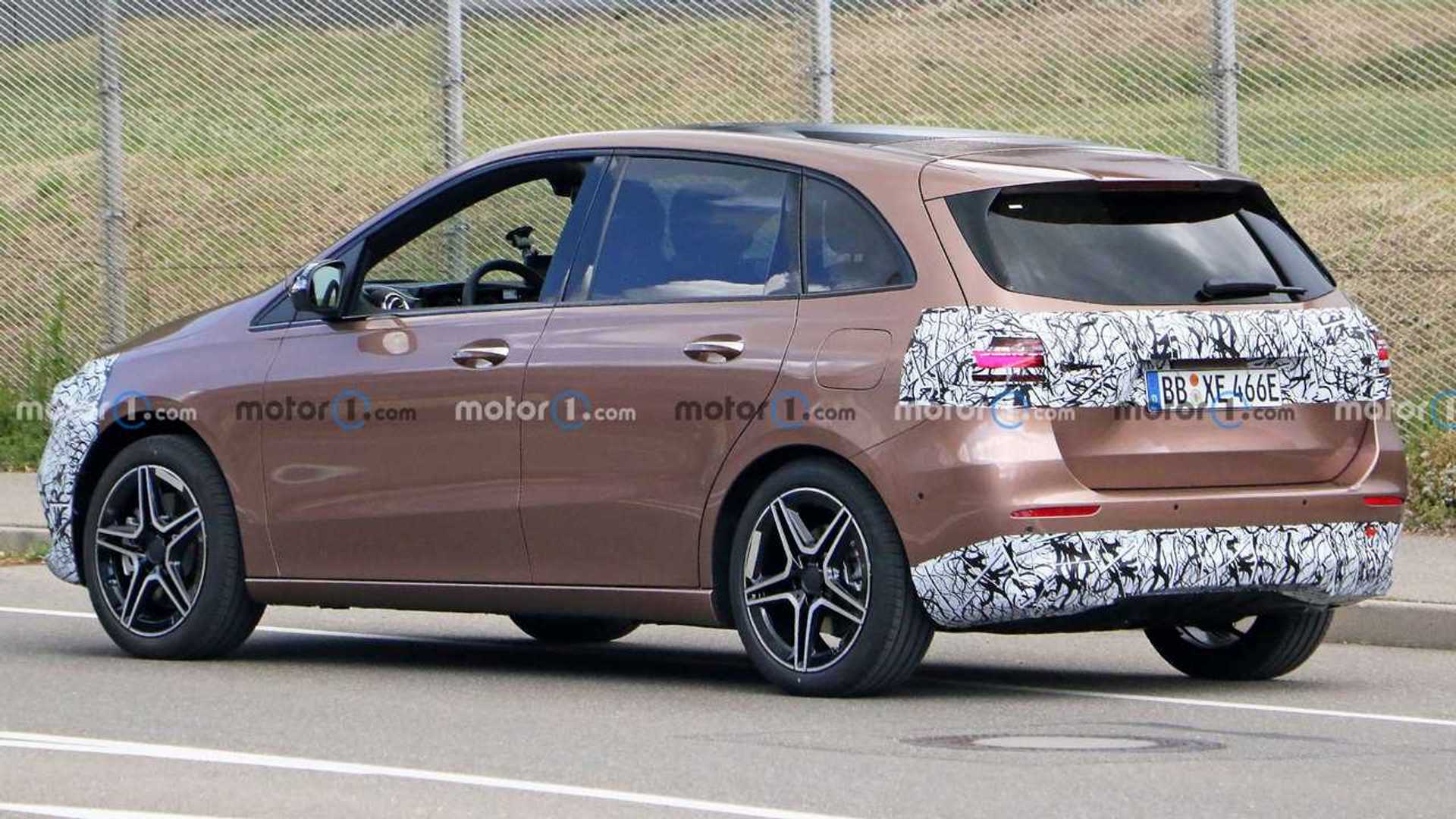 Mercedes B-Class Hides Slim Headlights, Reshaped Face In New Spy Shots