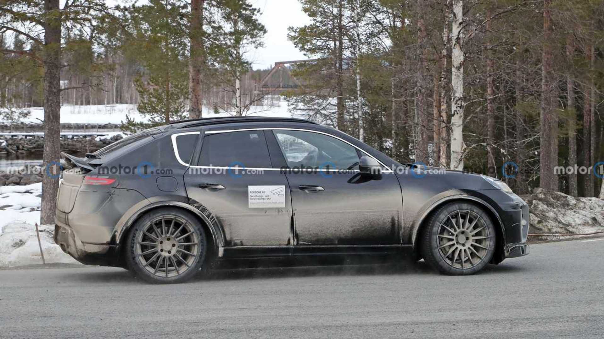 Porsche Macan EV Spied Showing Styling Differences Between Trim Levels