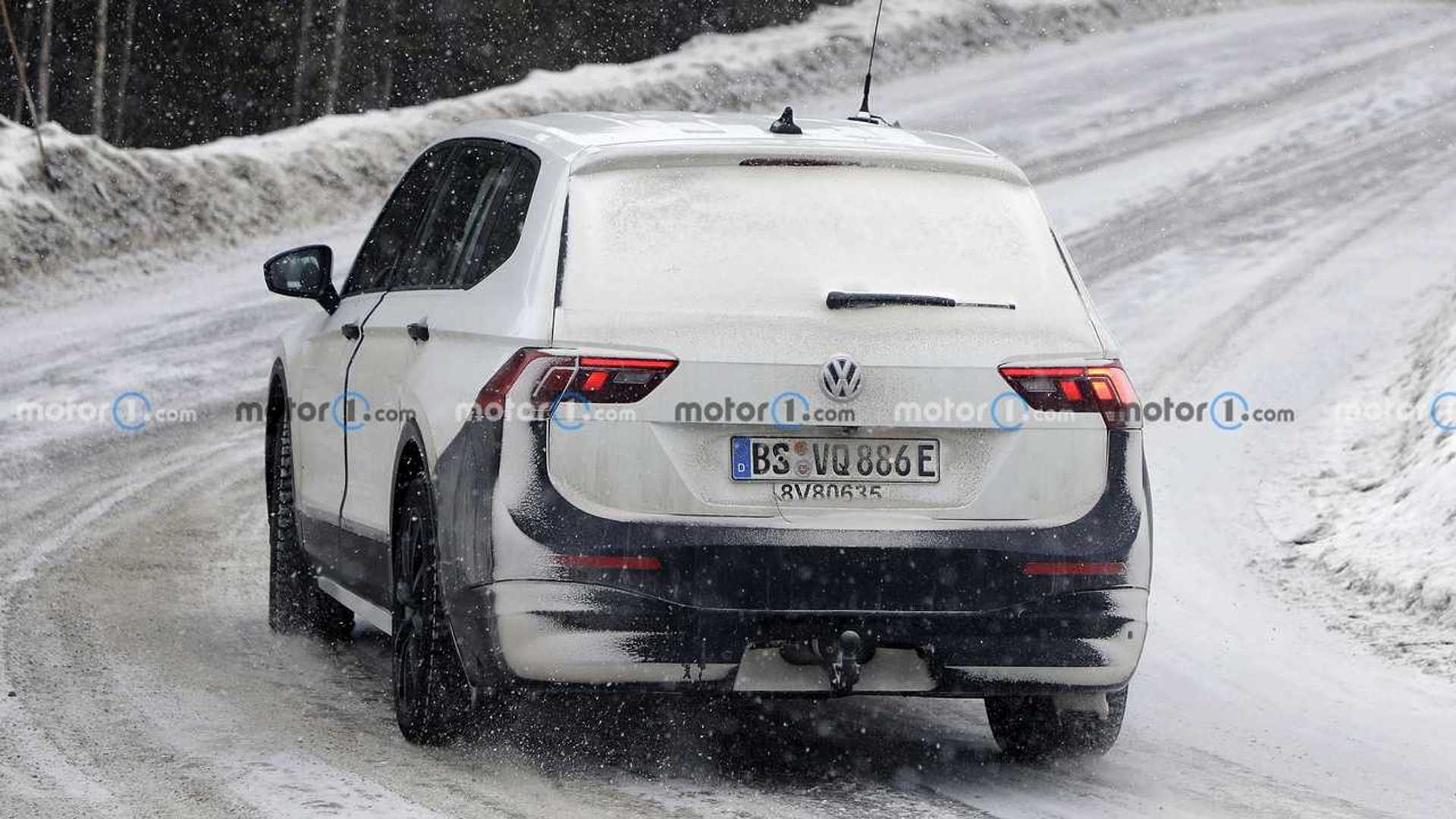 Volkswagen electric crossover test mule spy photos 