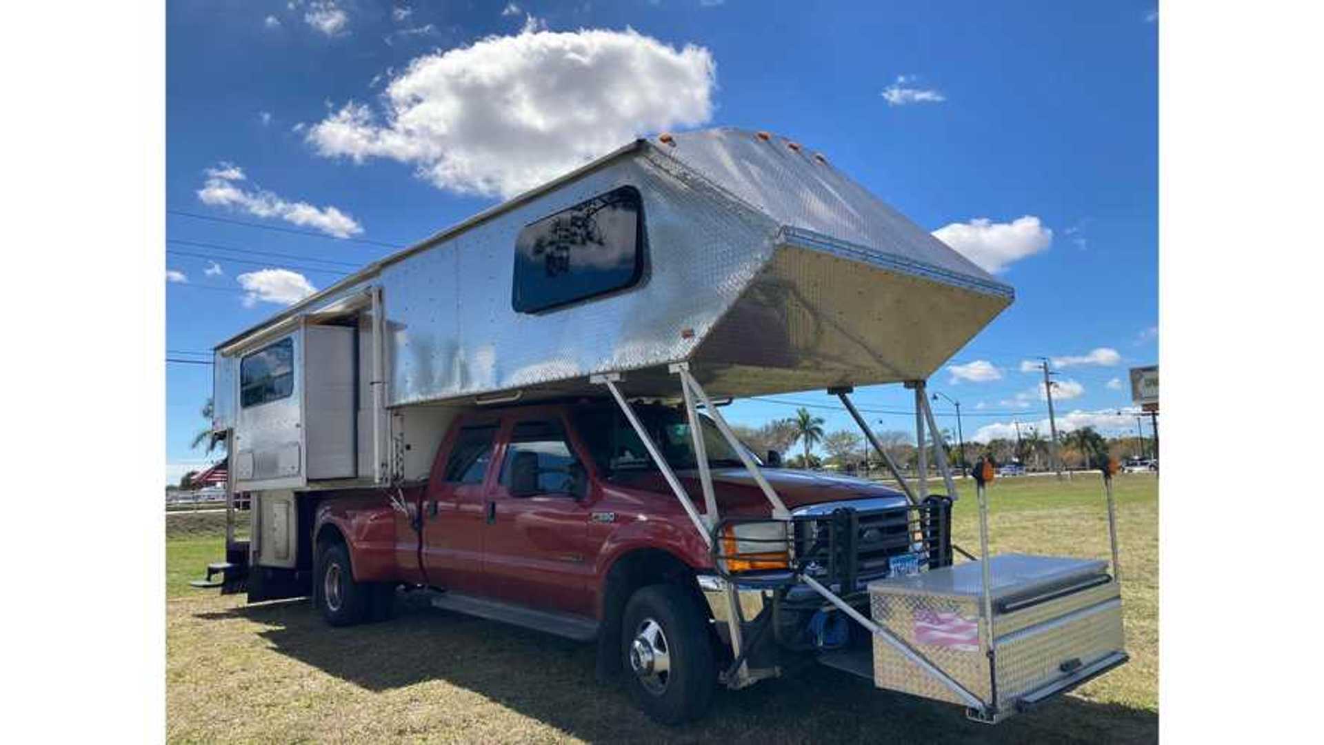 Monster All-Aluminum Truck Camper Found Chilling In Florida