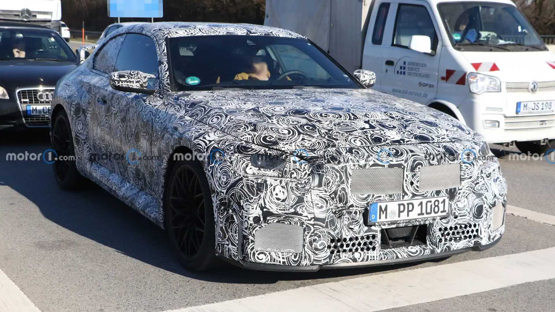 2023-bmw-m2-with-m-performance-exhaust-spy-photo