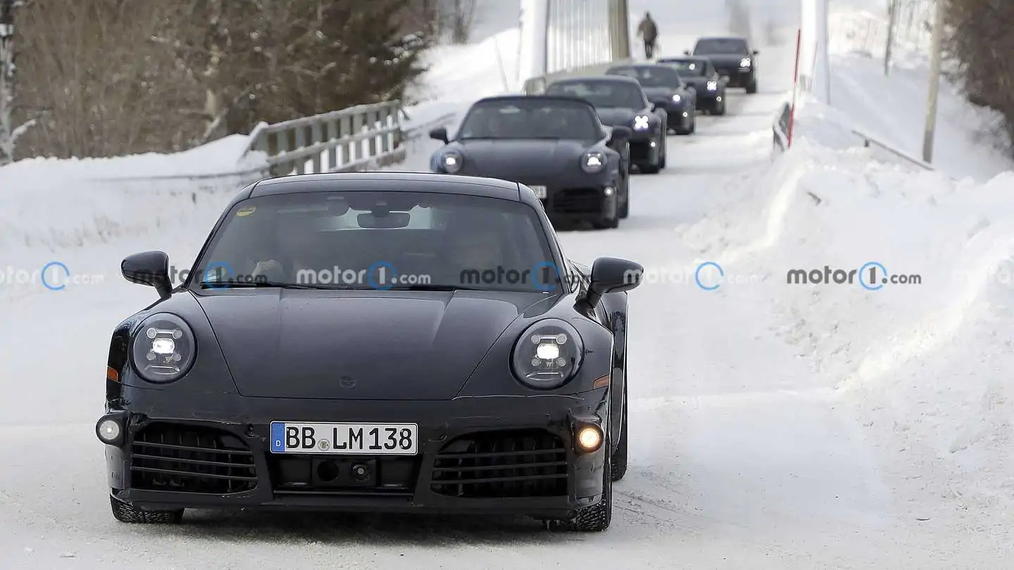 Facelifted Porsche 911 Family Spied In Carrera, Cabrio, Hybrid Trim