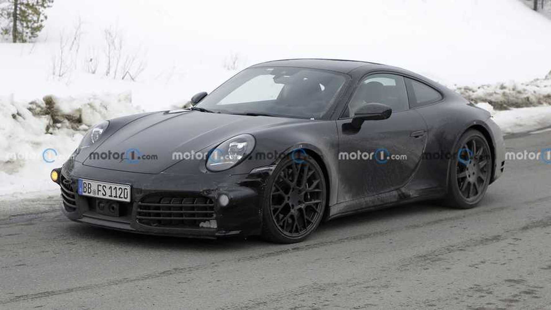 Facelifted Porsche 911 Family Spied In Carrera, Cabrio, Hybrid Trim