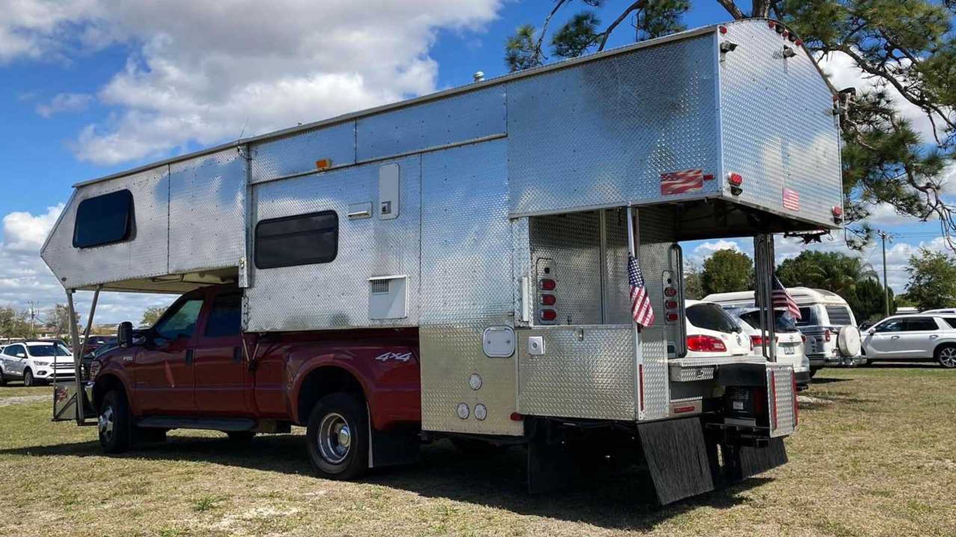 Monster All-Aluminum Truck Camper Found Chilling In Florida