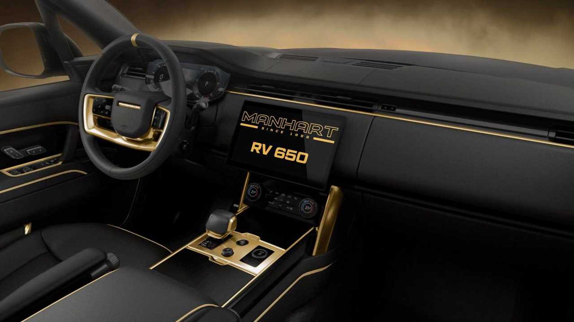 Manhart's Vogue RV 650 Range Rover is An Ode to Black and Gold