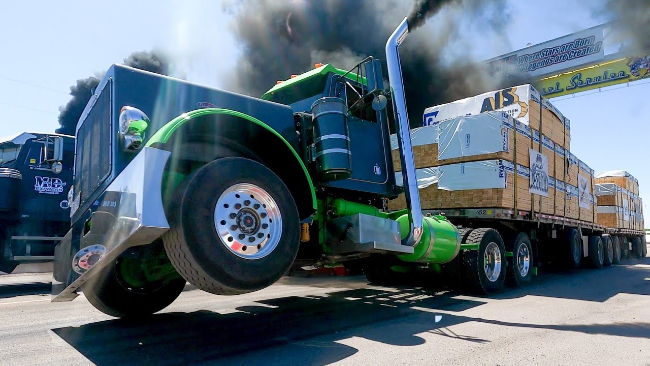 It's crazy to watch semi trucks weighing 3,000 HP drag race uphill.