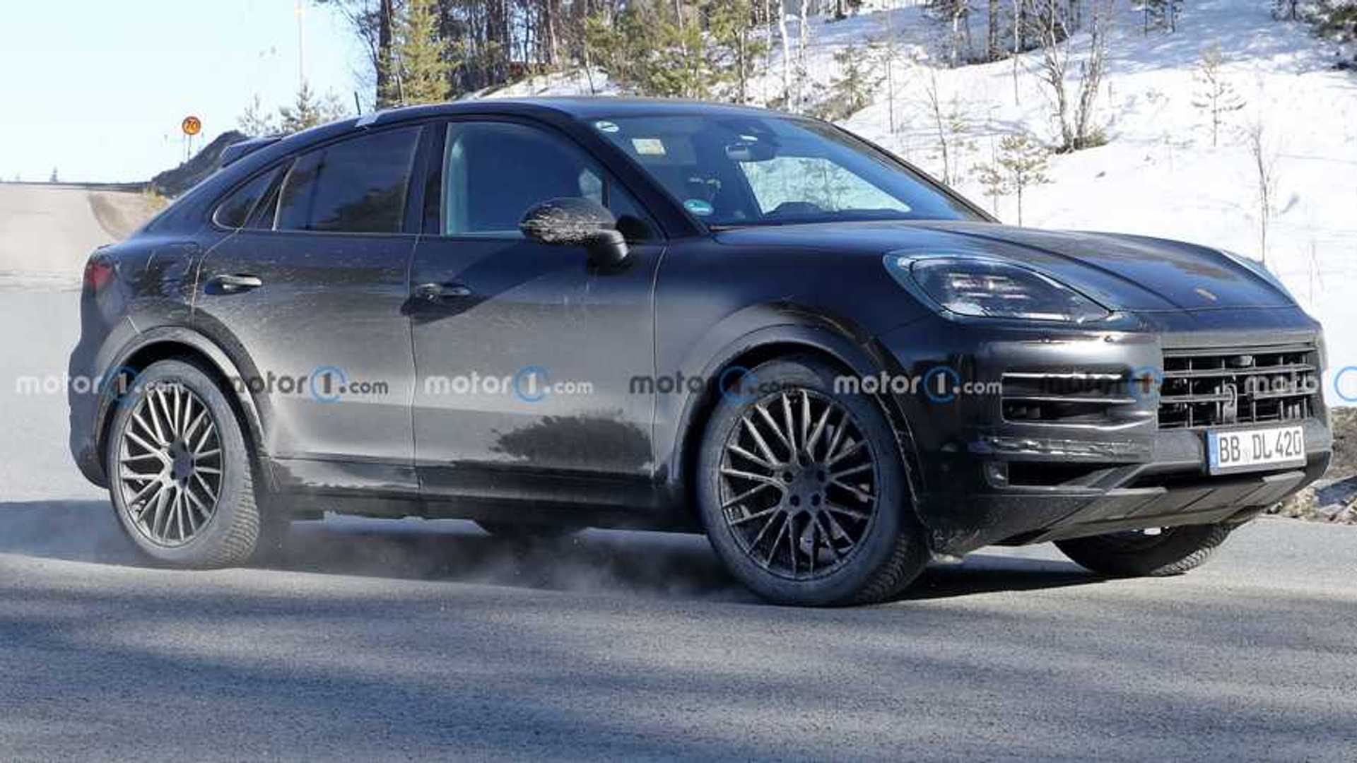 Refreshed Porsche Cayenne Coupe Facelift Spied Showing Updated Face