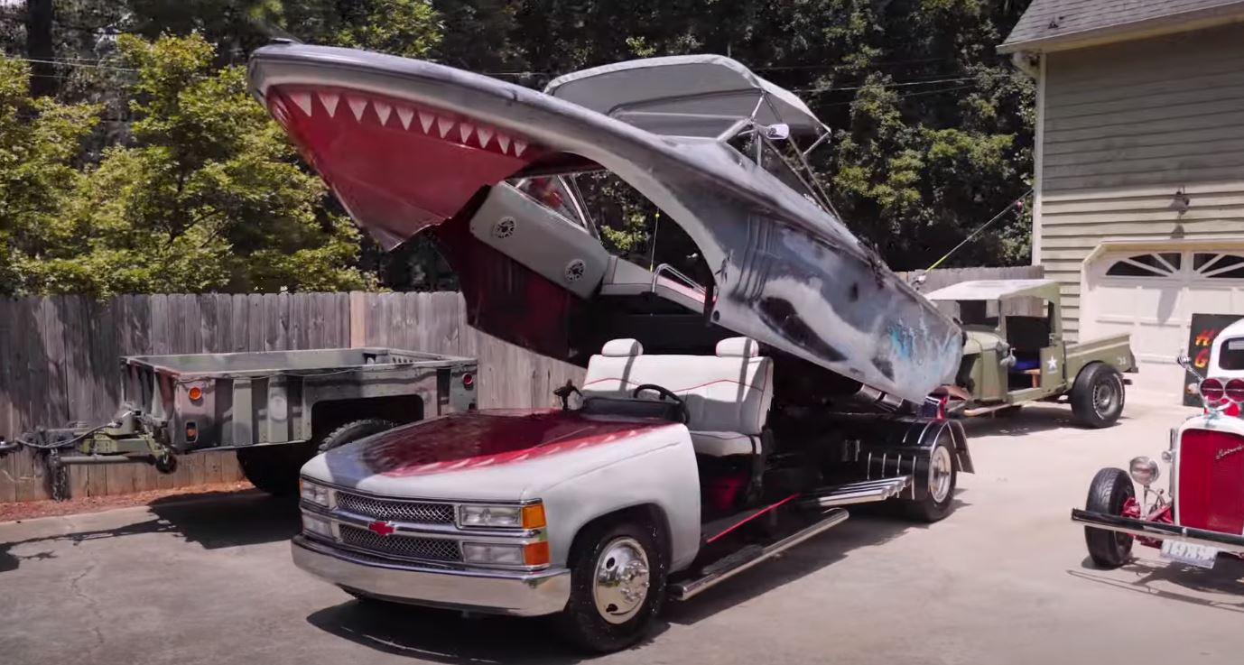 Man Fuses Chevy Truck and Boat into Giant Street-Legal Land Shark