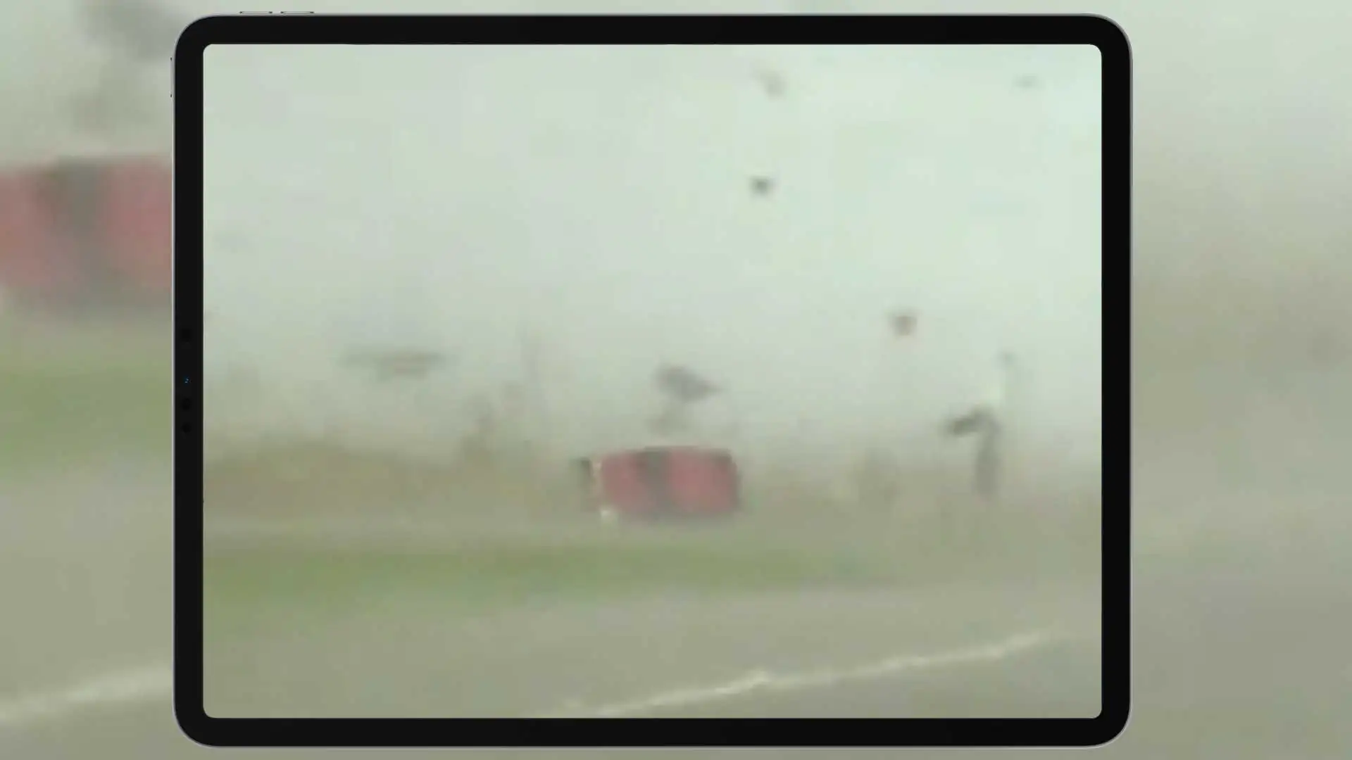 Tornado Flips Truck, Driver Keeps Right On Going In Dramatic Video